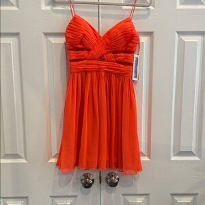 Adrianna Papell Bold Orange Dress